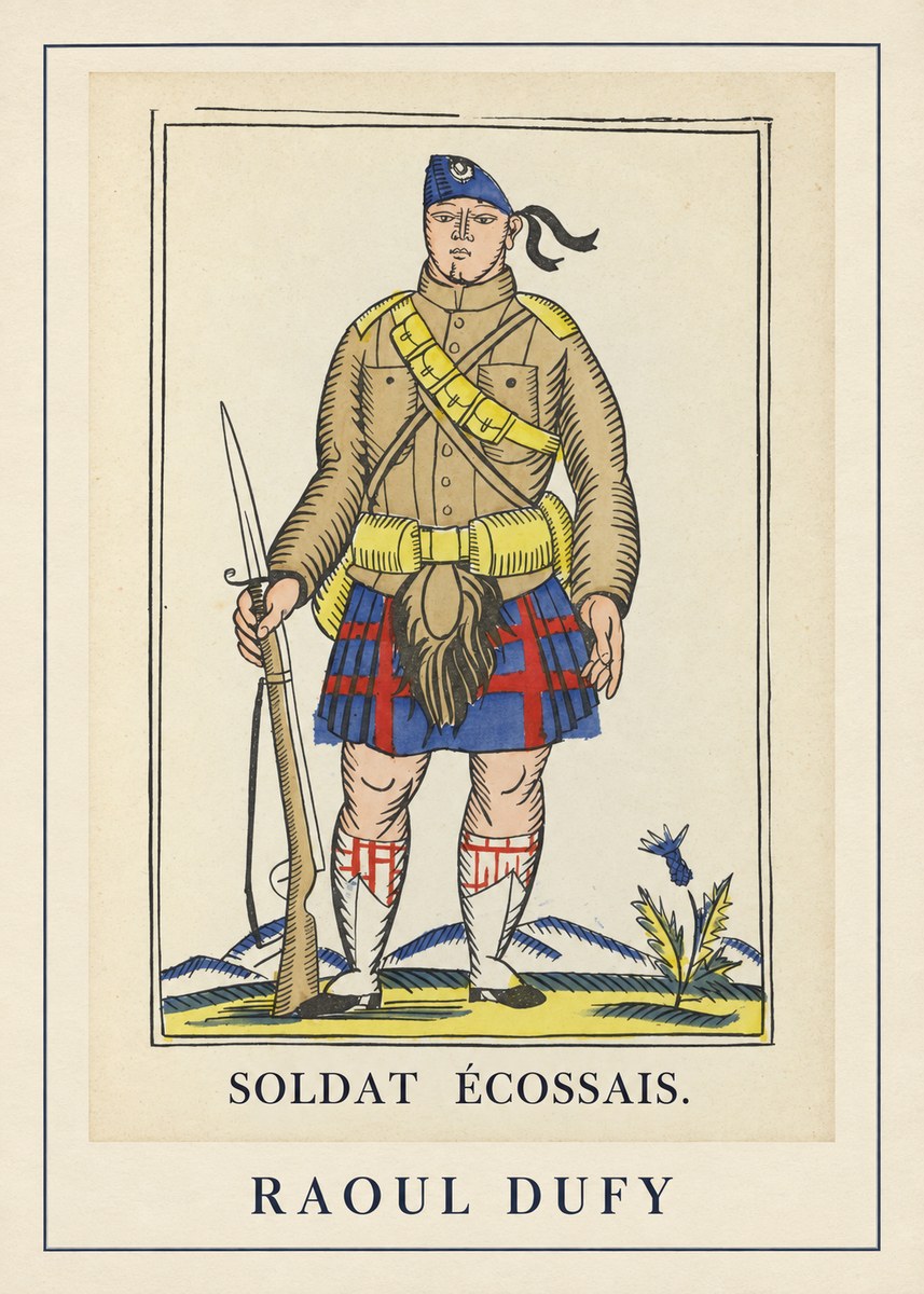 Raoul Dufy Soldat Écossais. No3 - Poszter