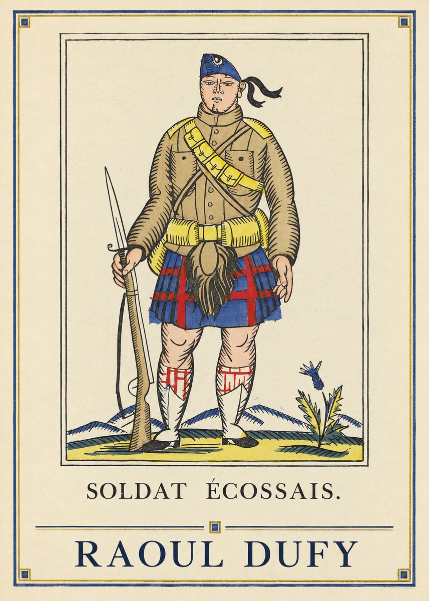 Raoul Dufy Soldat Écossais. No4 - Poszter