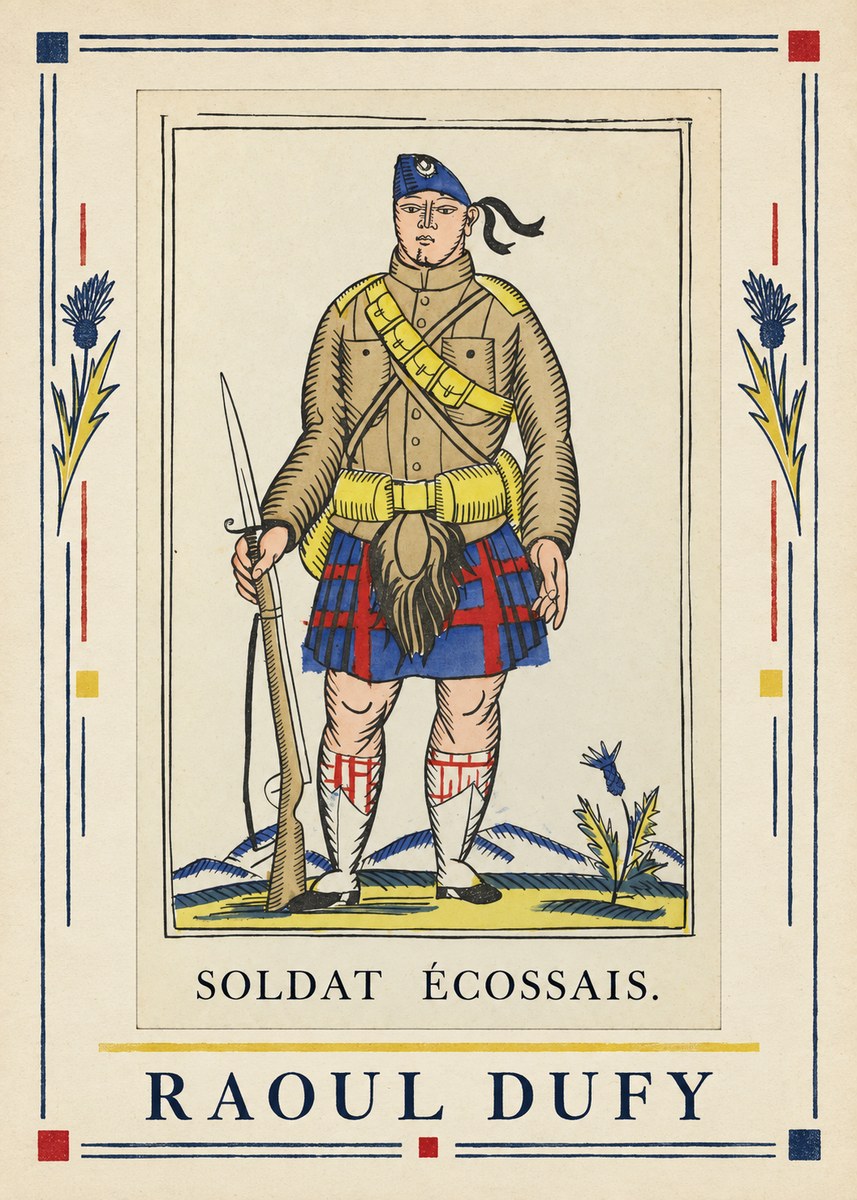 Raoul Dufy Soldat Écossais. No6 - Poszter