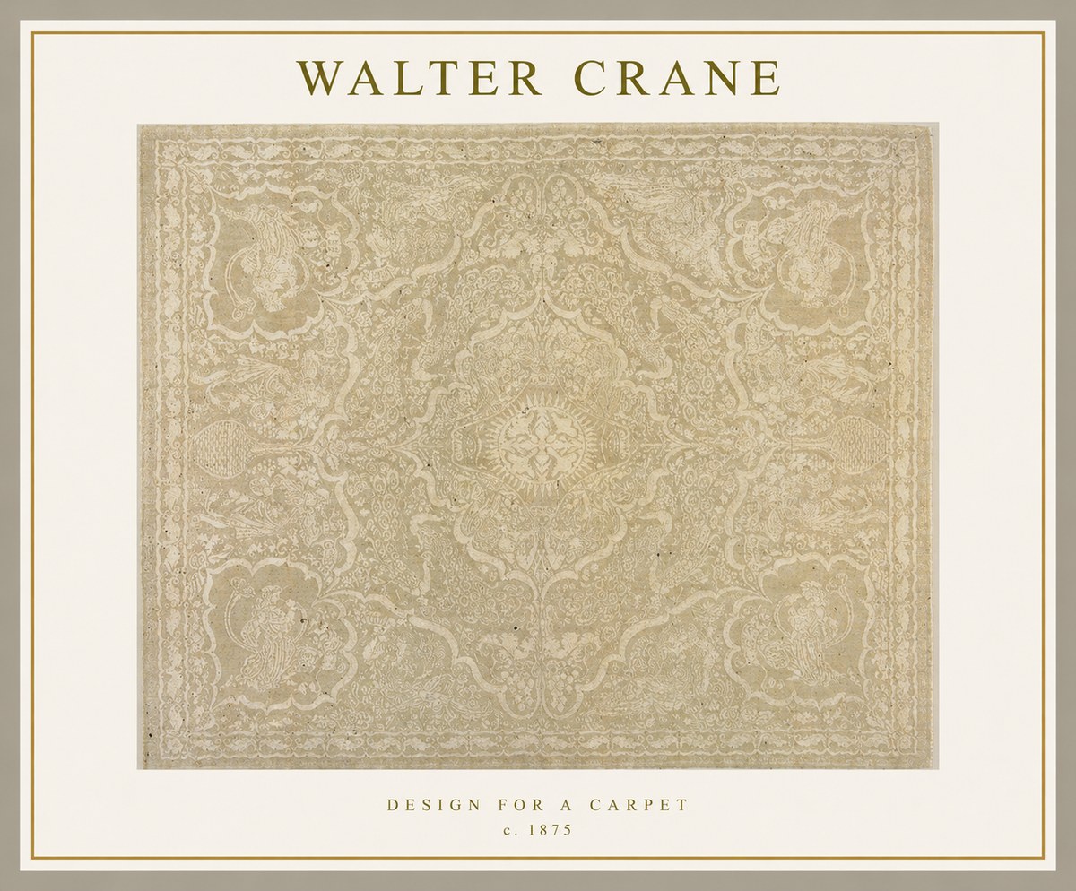 Walter Crane Design for a Carpet No1 - Poszter