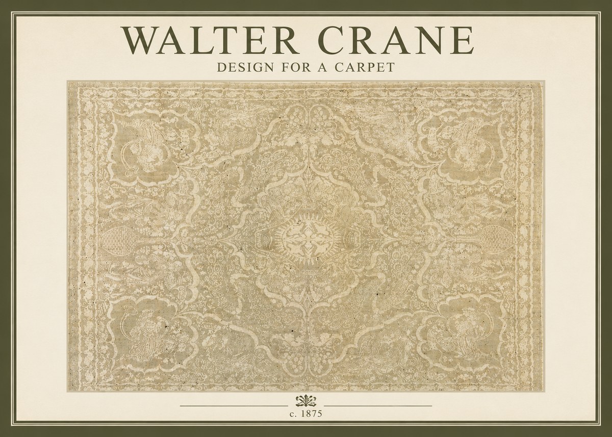 Walter Crane Design for a Carpet No2 - Poszter