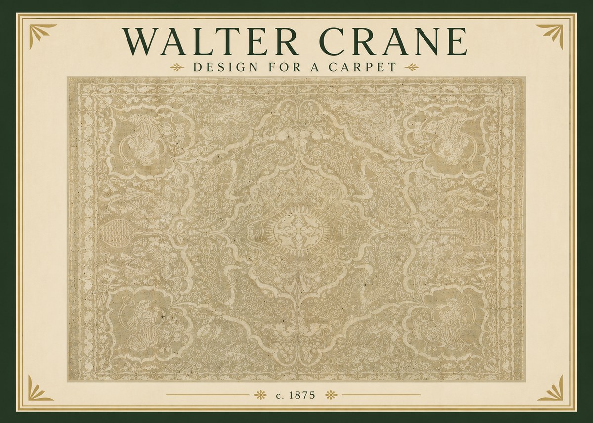 Walter Crane Design for a Carpet No3 - Poszter