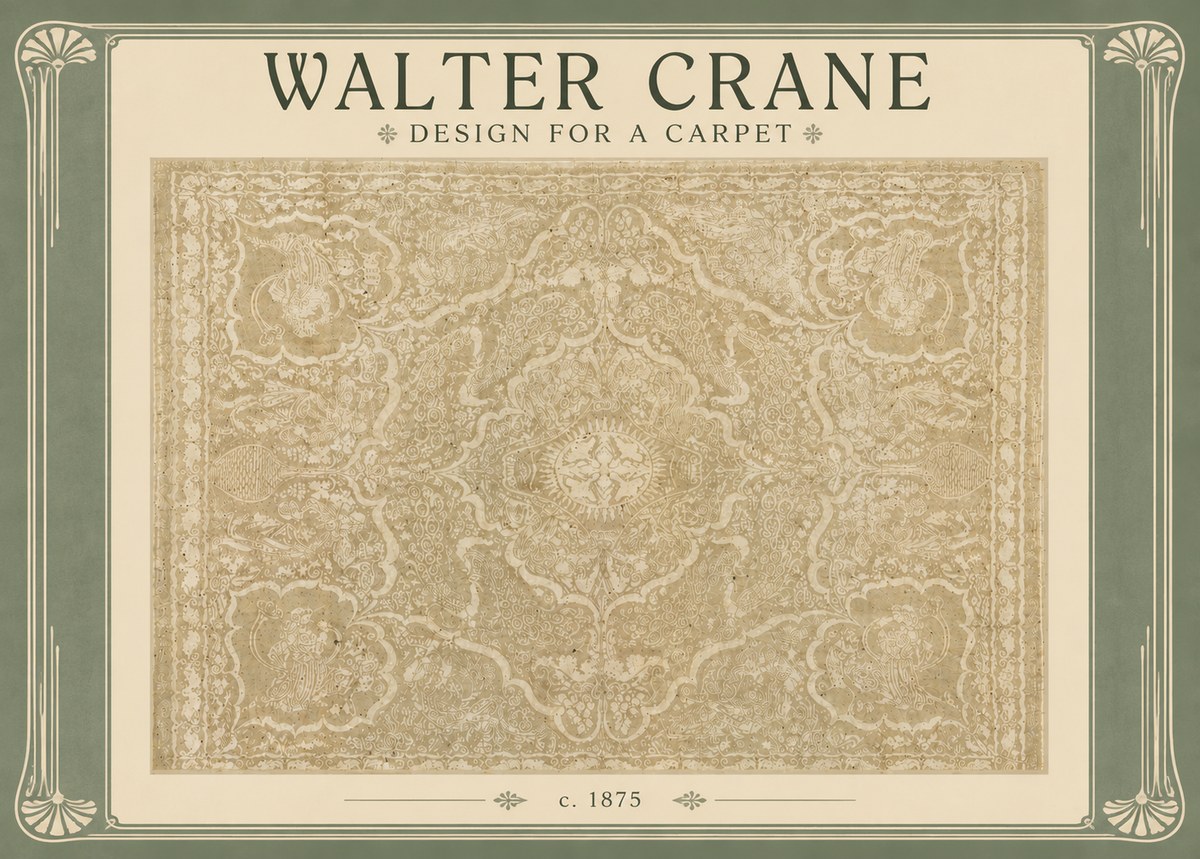 Walter Crane Design for a Carpet No4 - Poszter