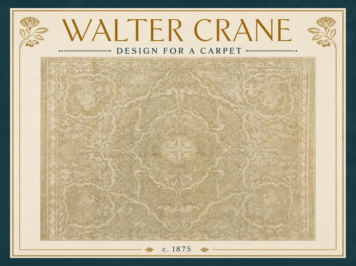 Walter Crane Design for a Carpet No5 - Poszter