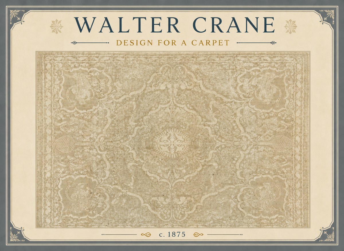 Walter Crane Design for a Carpet No6 - Poszter