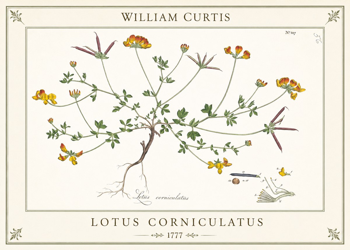William Curtis Bird's-foot Trefoil No6 - Poszter