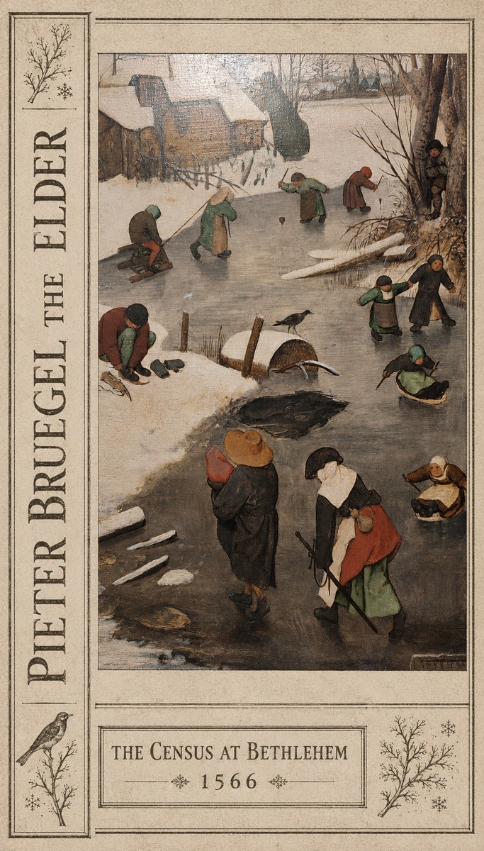 Pieter Bruegel The Census at Bethlehem II No2 - Poszter