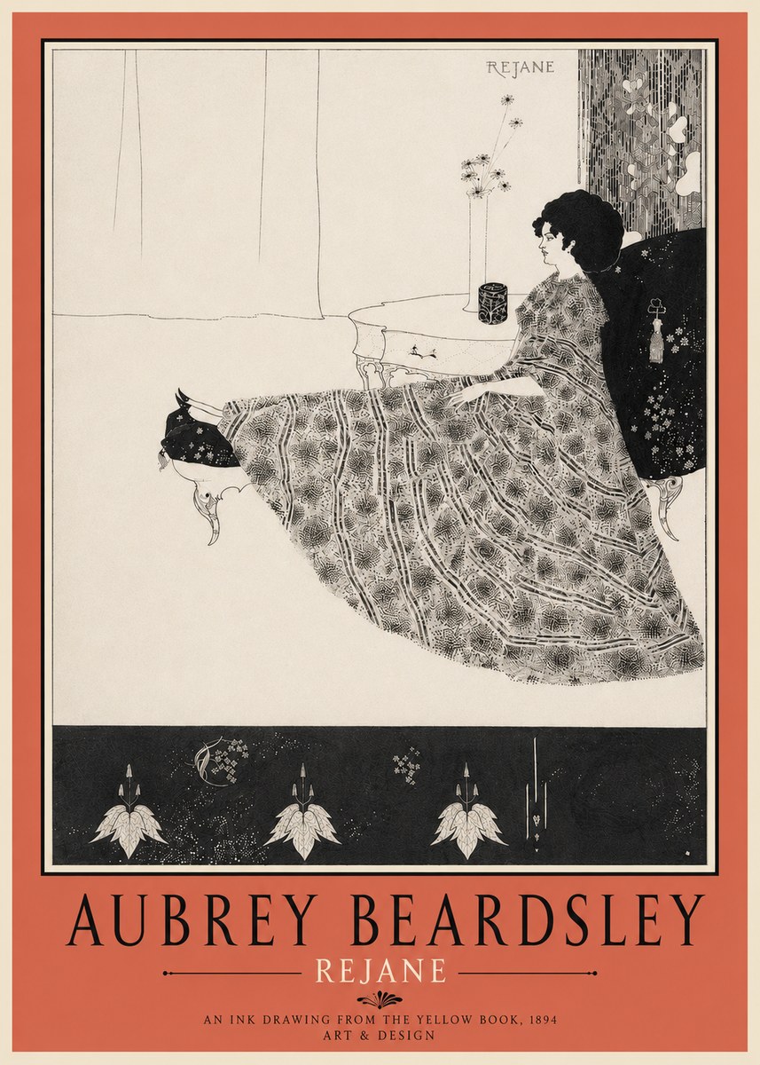 Aubrey Beardsley Rejane II No4 - Poszter