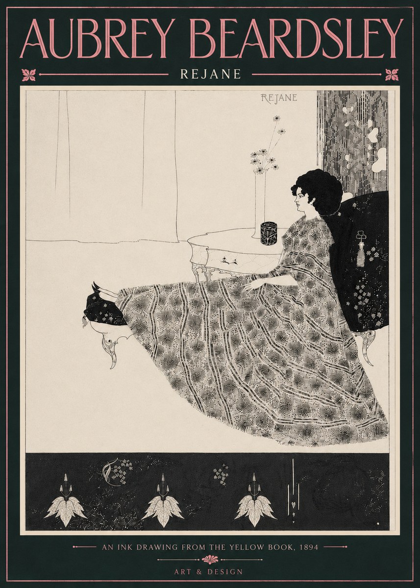 Aubrey Beardsley Rejane II No5 - Poszter