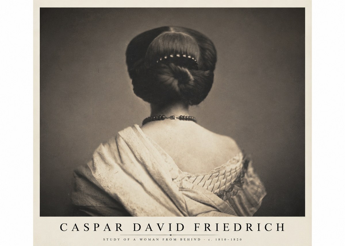 Caspar David Friedrich Study of a Woman from Behind No1 - Poszter
