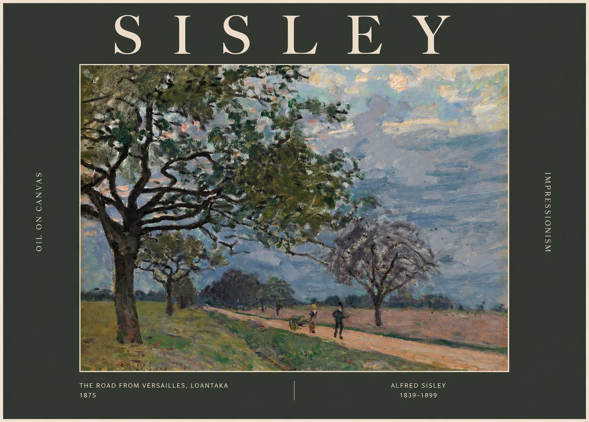 Sisley The Road from Versailles, Loantaka No2 - Poszter