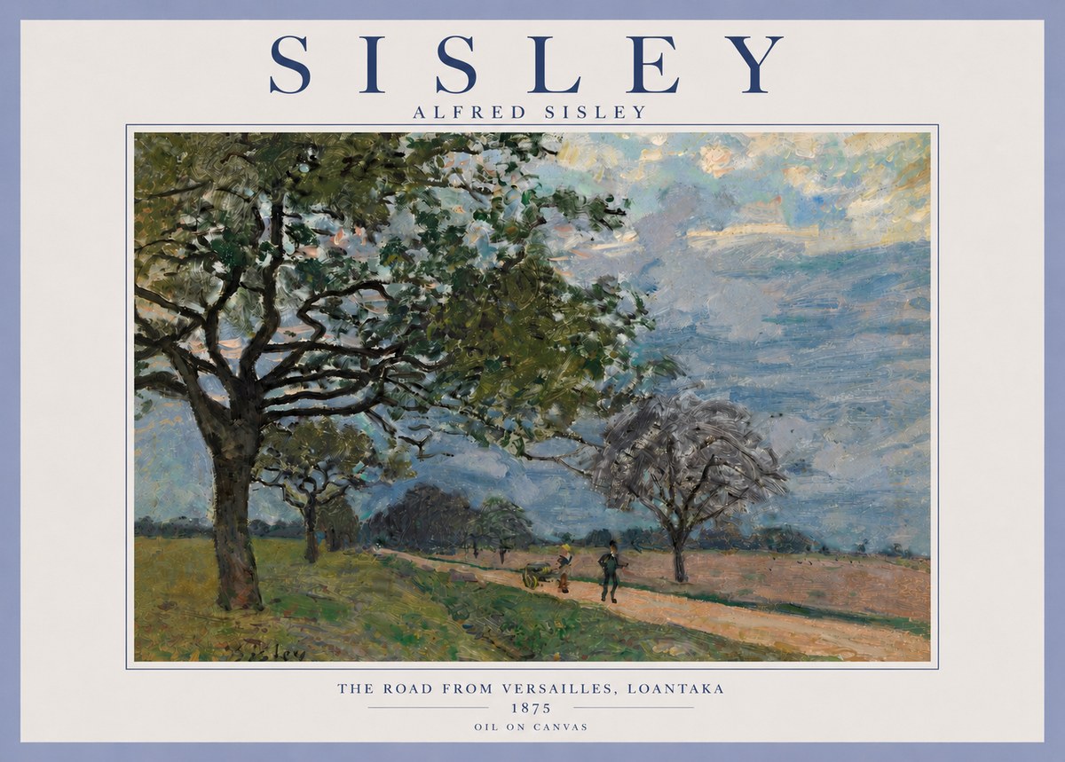 Sisley The Road from Versailles, Loantaka No5 - Poszter