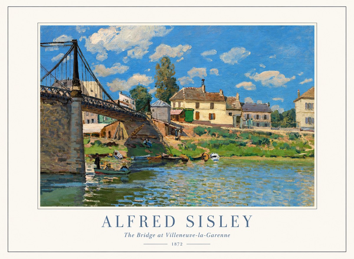 Sisley The Bridge at Villeneuve-la-garenne I No1 - Poszter