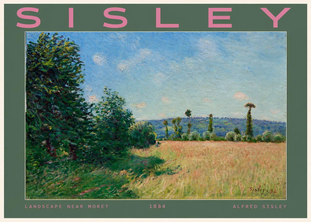 Sisley Landscape Near Moret, 1884 No2 - Poszter