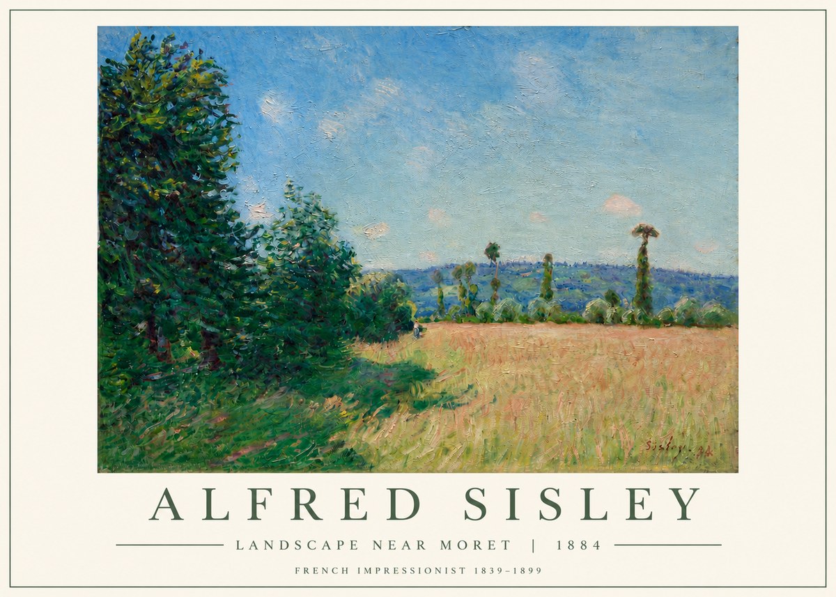 Sisley Landscape Near Moret, 1884 No3 - Poszter