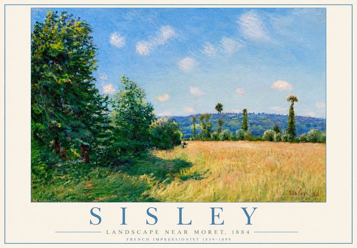 Sisley Landscape Near Moret, 1884 No6 - Poszter