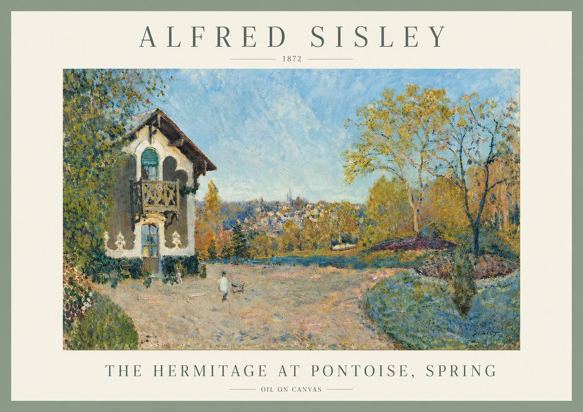 Sisley The Hermitage at Pontoise, Spring No5 - Poszter