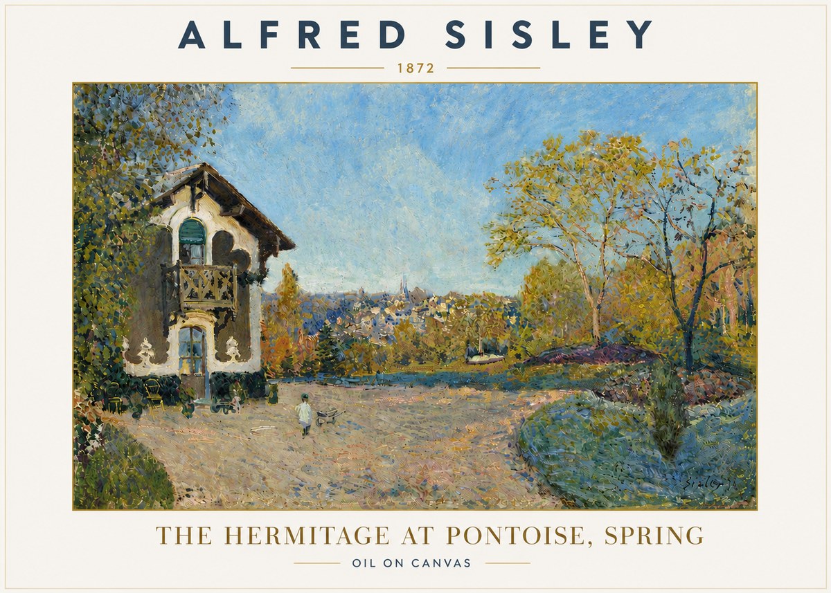 Sisley The Hermitage at Pontoise, Spring No6 - Poszter