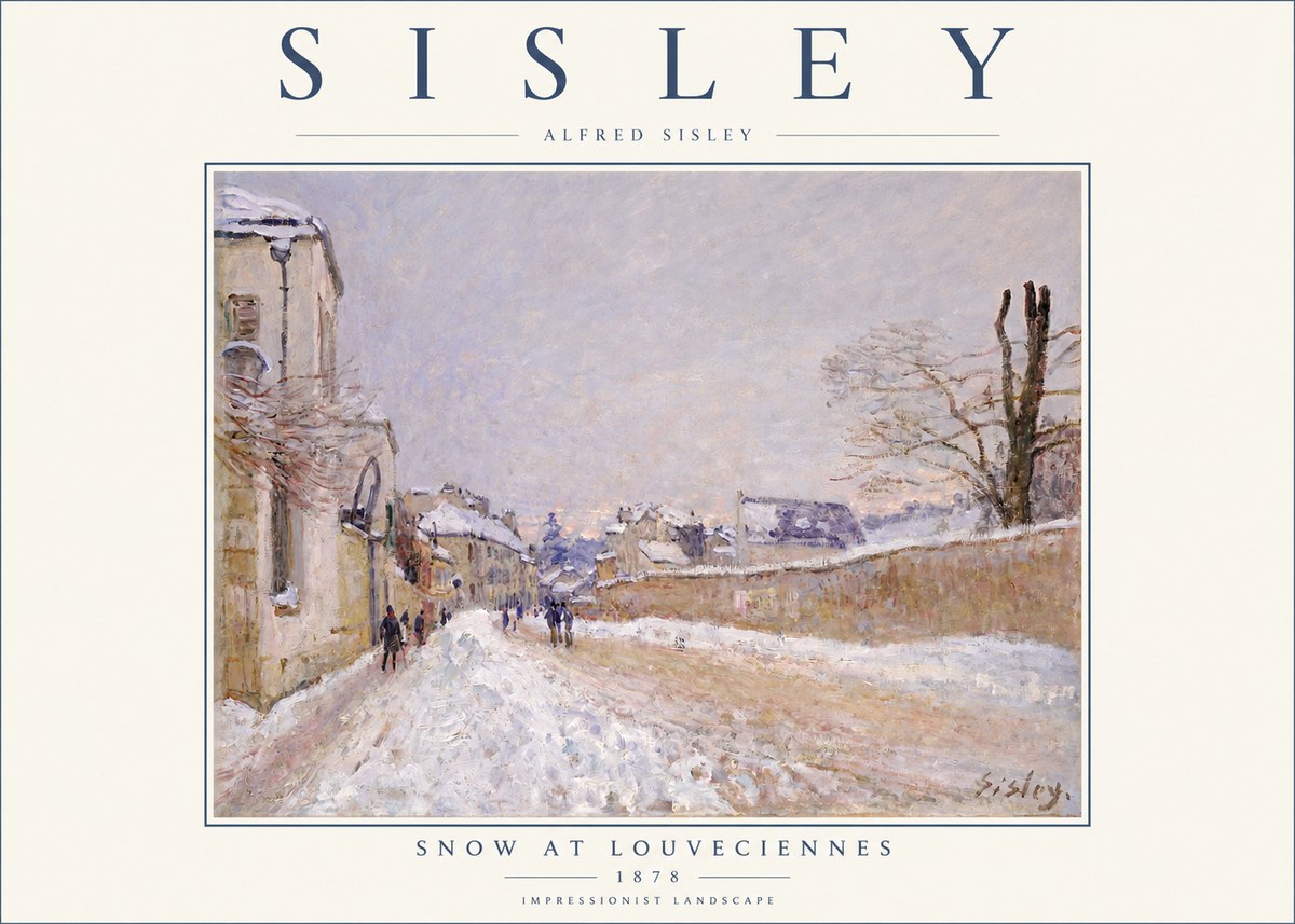 Sisley Snow at Louveciennes No2 - Poszter