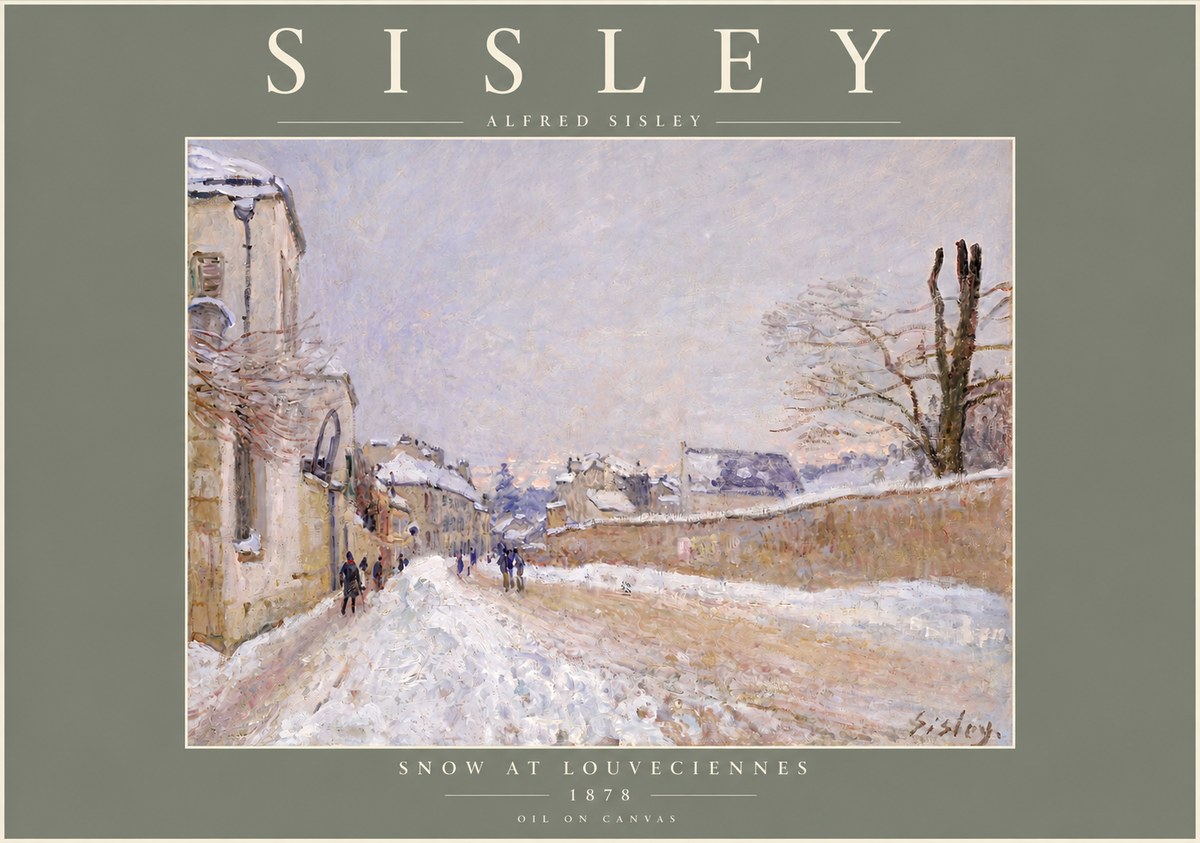 Sisley Snow at Louveciennes No4 - Poszter