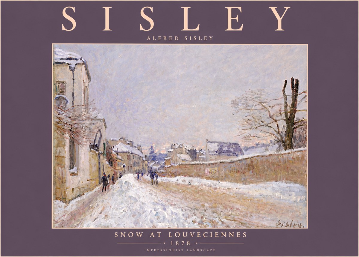 Sisley Snow at Louveciennes No5 - Poszter