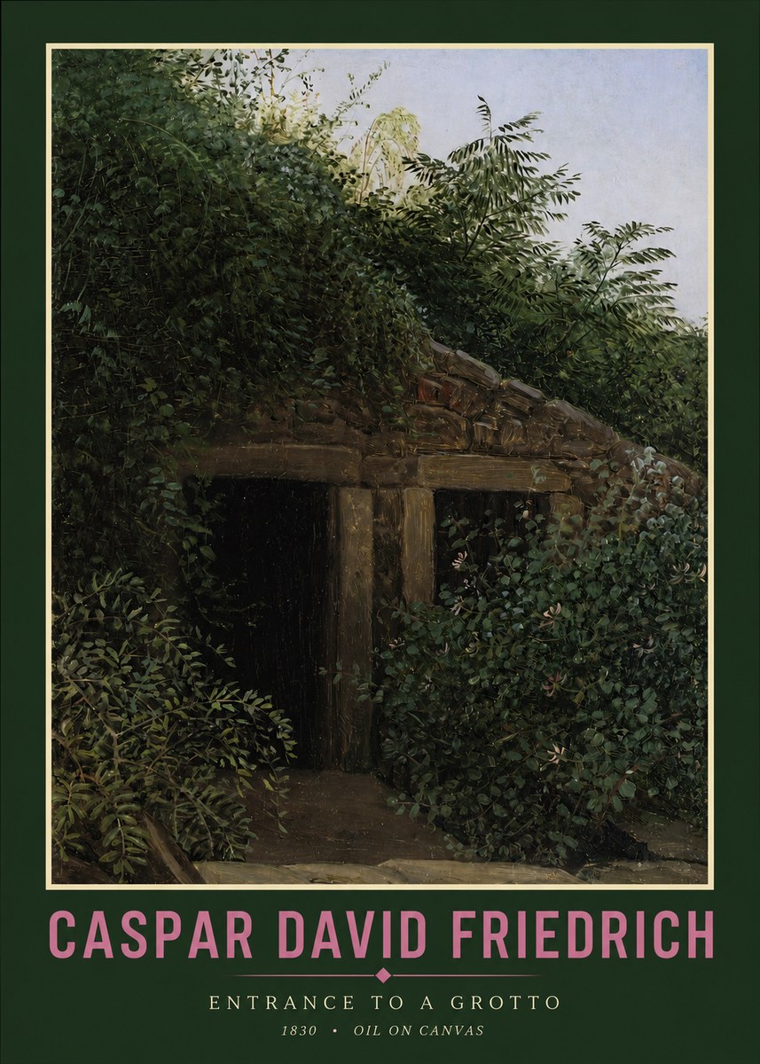 Caspar David Friedrich Entrance to a Grotto No2 - Poszter