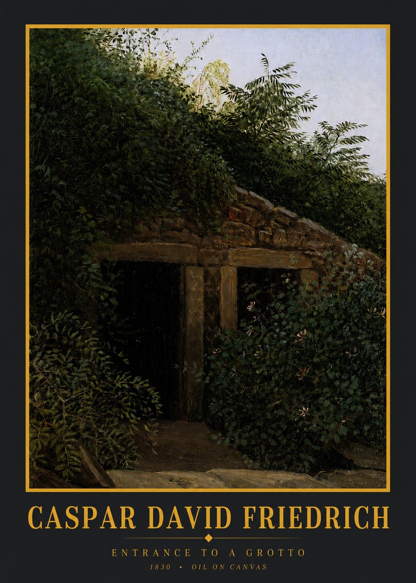 Caspar David Friedrich Entrance to a Grotto No3 - Poszter
