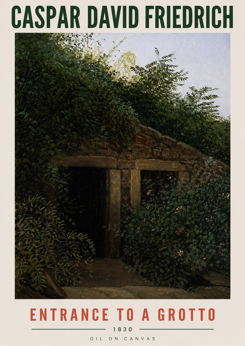 Caspar David Friedrich Entrance to a Grotto No4 - Poszter