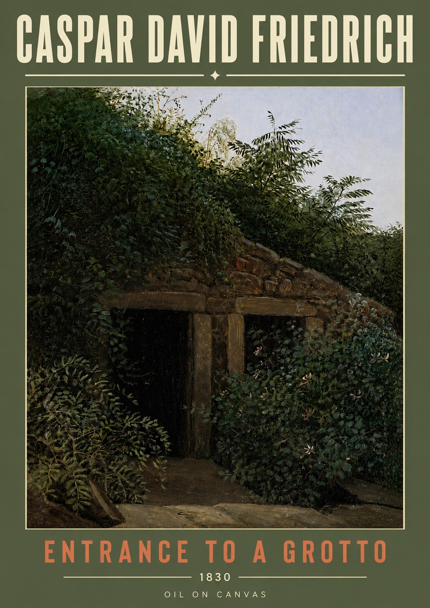 Caspar David Friedrich Entrance to a Grotto No6 - Poszter
