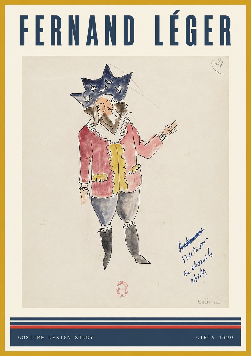 Fernand Léger Bolivar IX No3 - Poszter
