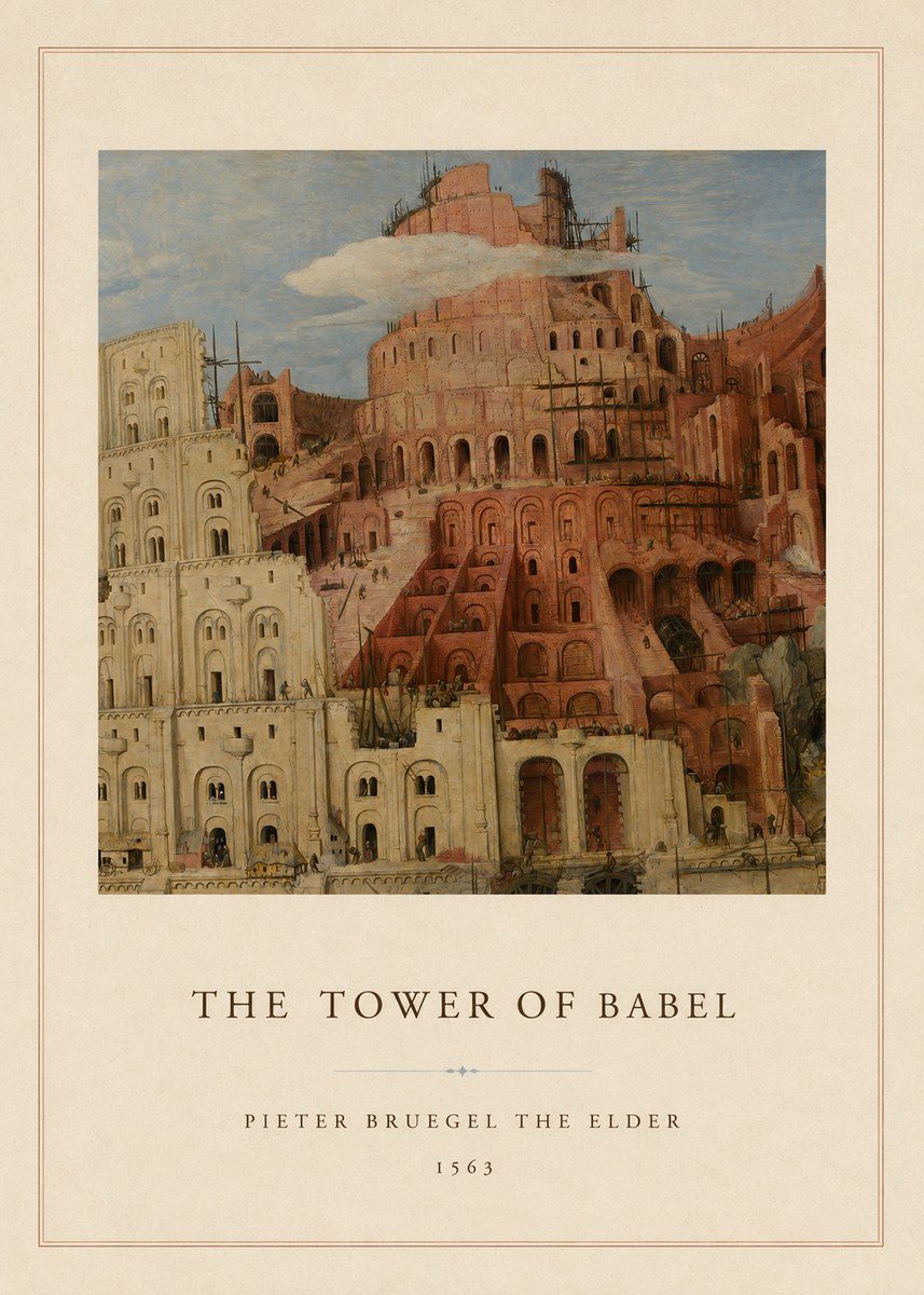 Pieter Bruegel The Tower of Babel XIII No4 - Poszter