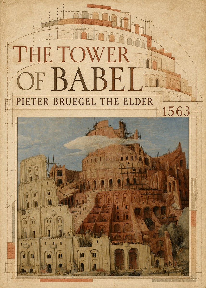 Pieter Bruegel The Tower of Babel XIII No5 - Poszter