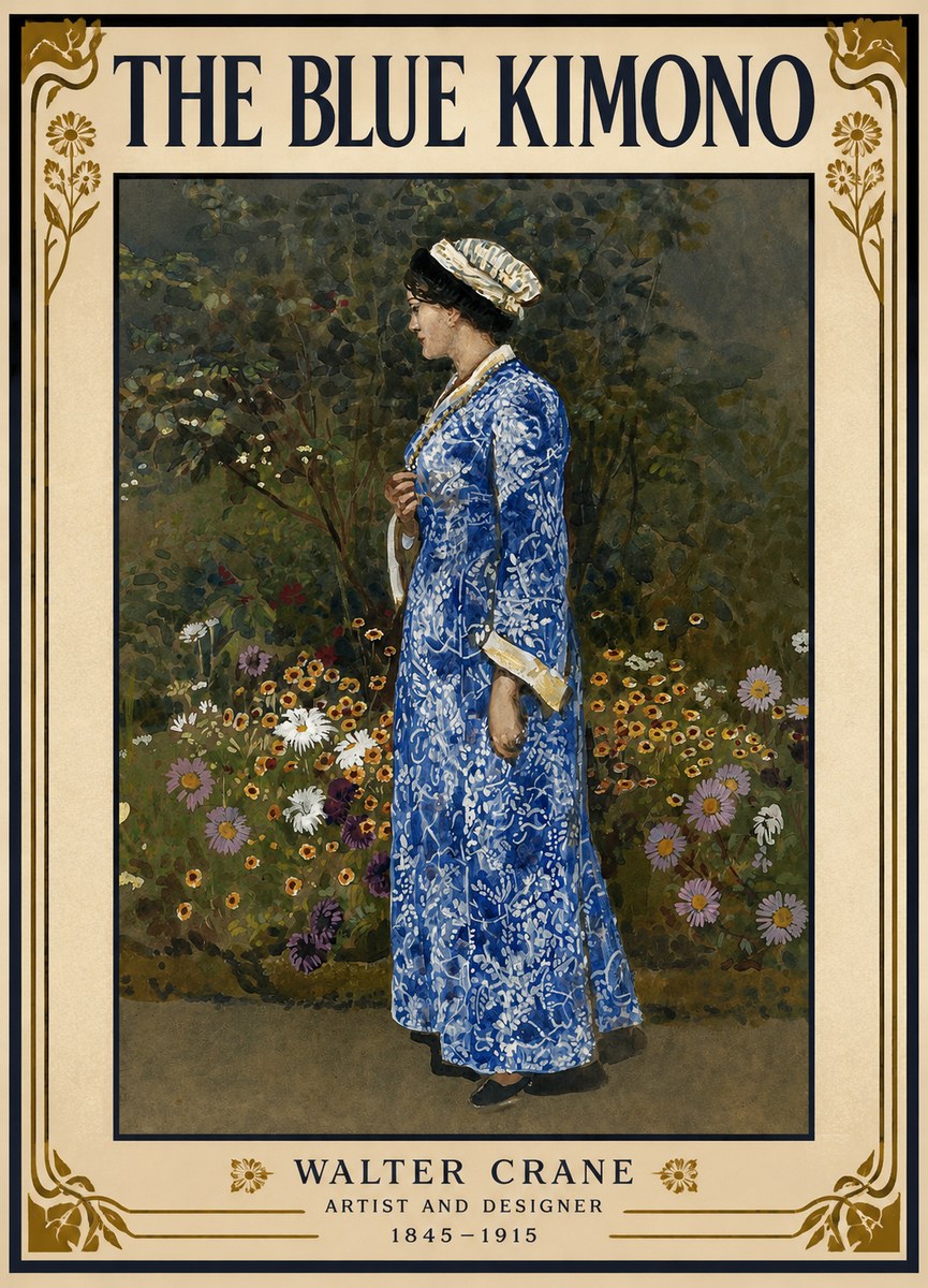 Walter Crane A Summer Garden No2 - Poszter