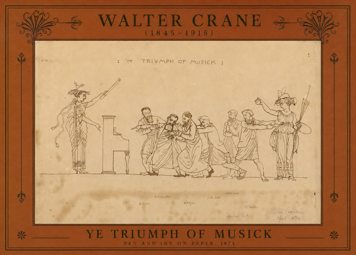 Walter Crane Ye Triumph of Musick No2 - Poszter