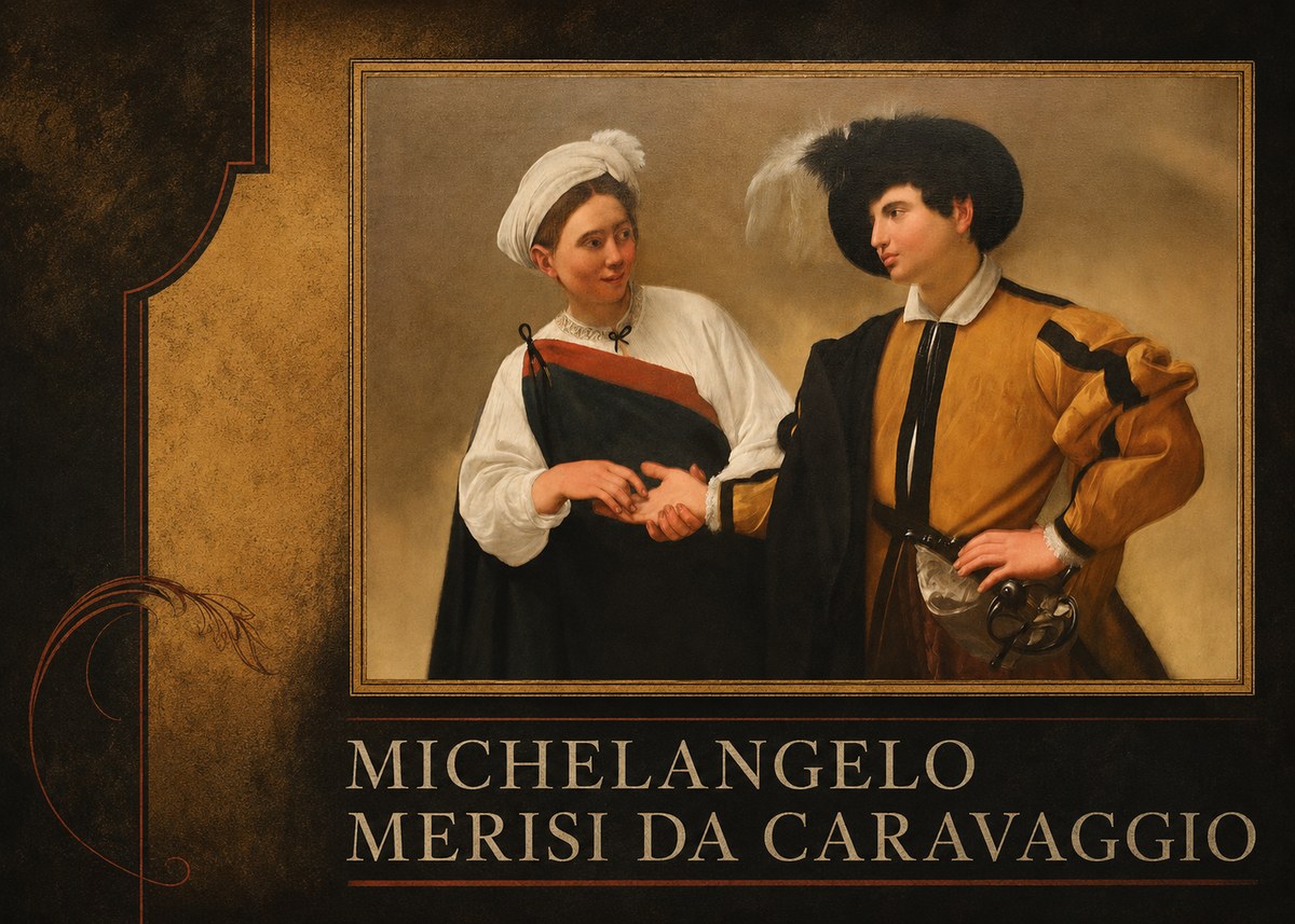 Michelangelo Merisi da Caravaggio The Cardsharps IV No2 - Poszter