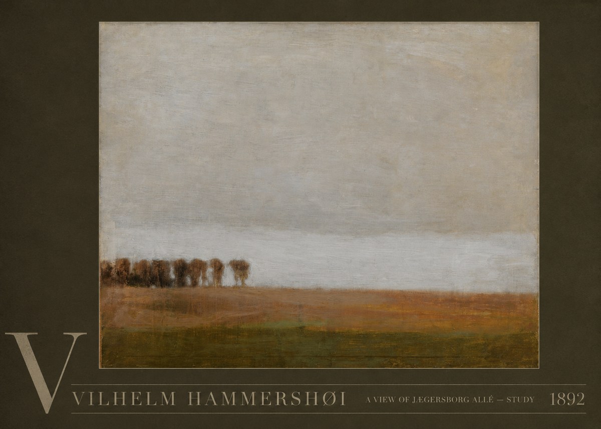 Vilhelm Hammershøi A View of Jægersborg Allé - Study No5 - Poszter