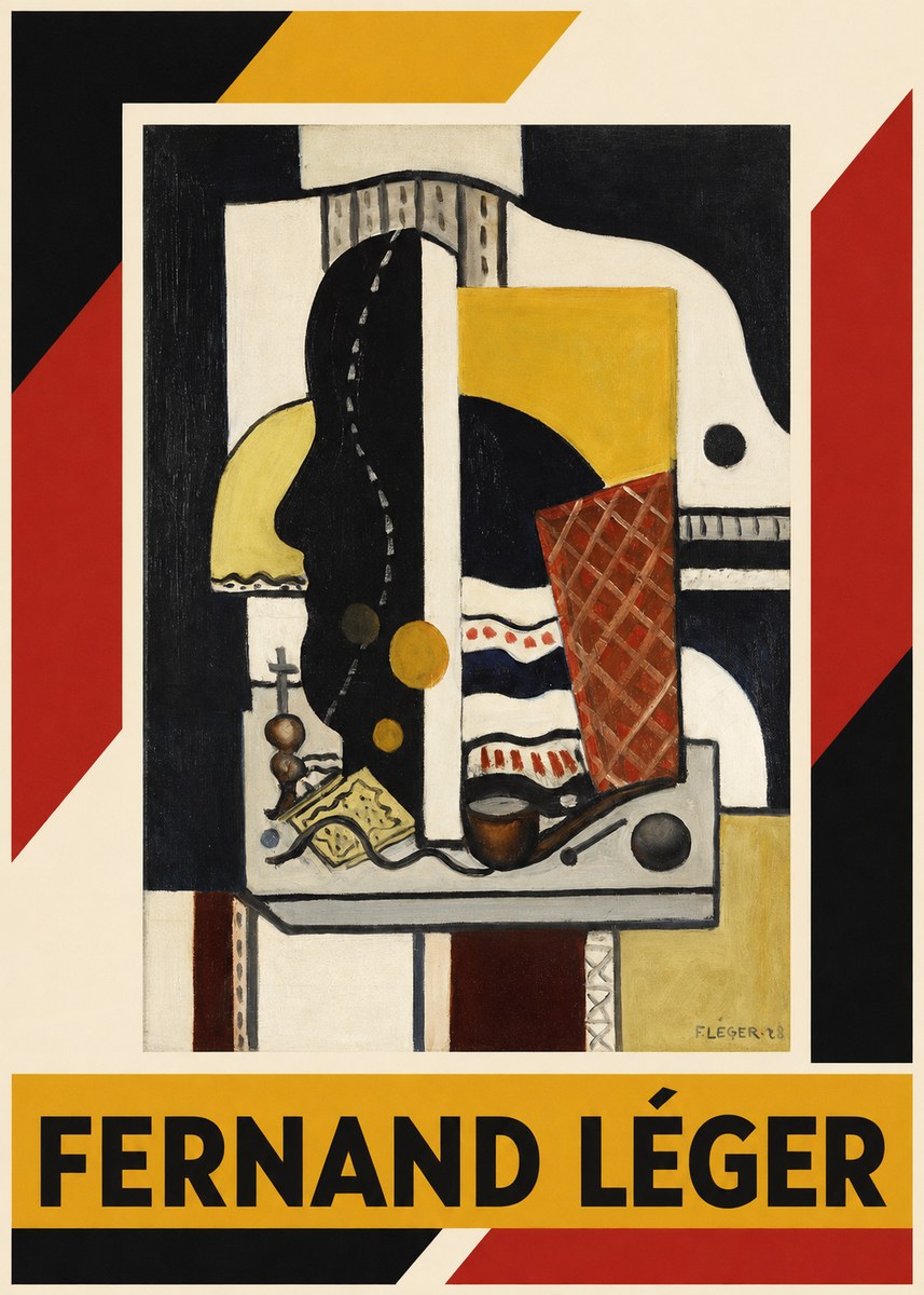Fernand Léger Composition Au Profil No4 - Poszter