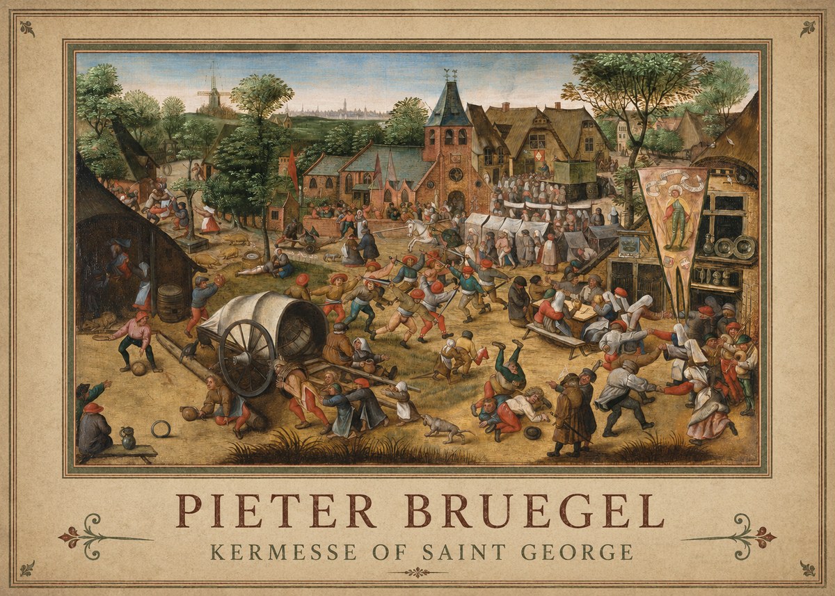 Pieter Bruegel Kermesse of Saint George No1 - Poszter