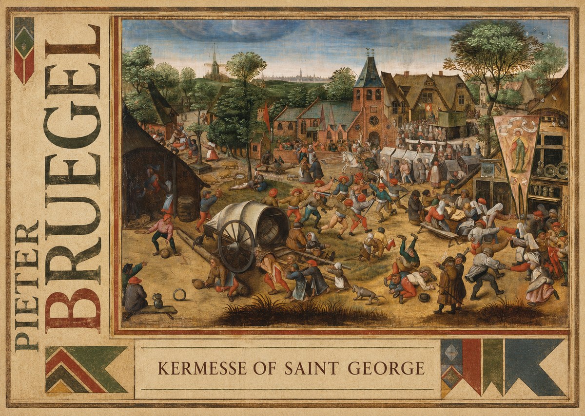 Pieter Bruegel Kermesse of Saint George No2 - Poszter