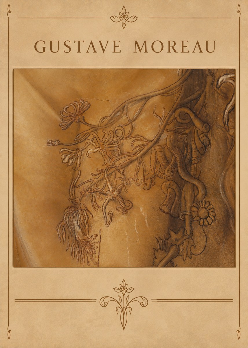Gustave Moreau Organic Forms Study No5 - Poszter