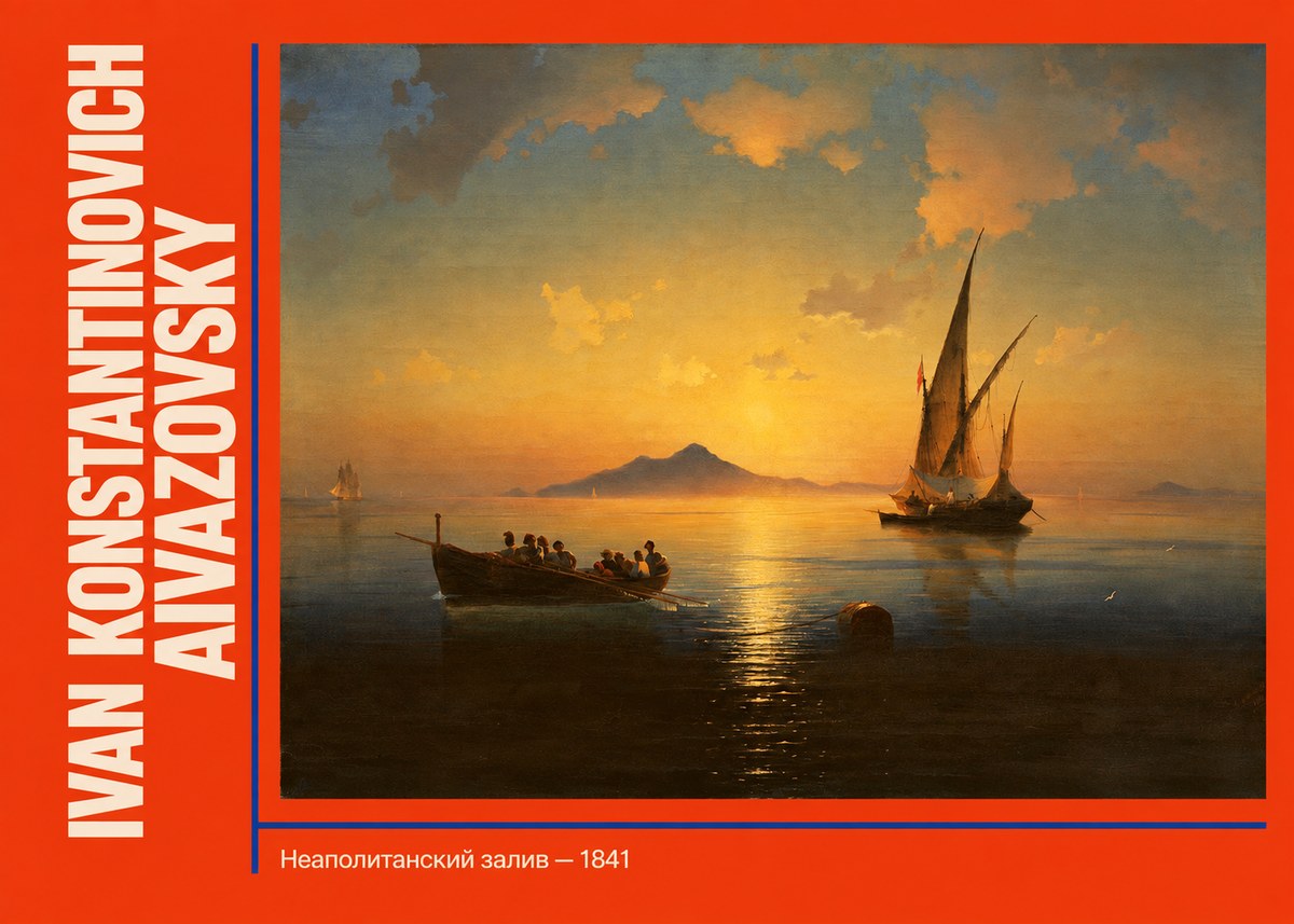 Ivan Konstantinovich Aivazovsky Неаполитанский Залив No2 - Poszter