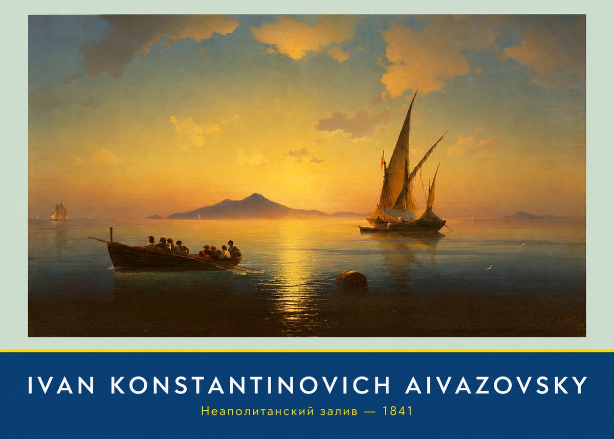 Ivan Konstantinovich Aivazovsky Неаполитанский Залив No3 - Poszter