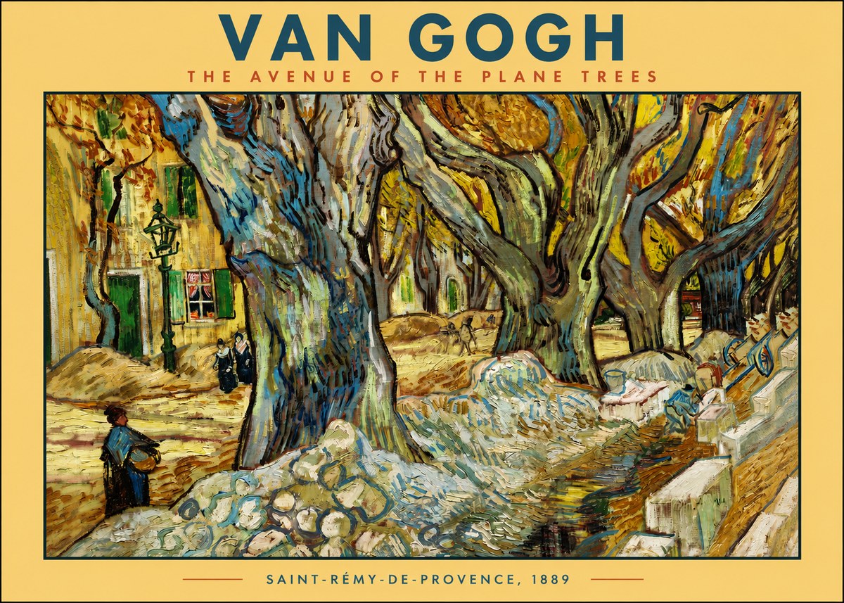 Van Gogh The Avenue of the Plane Trees No2 - Poszter