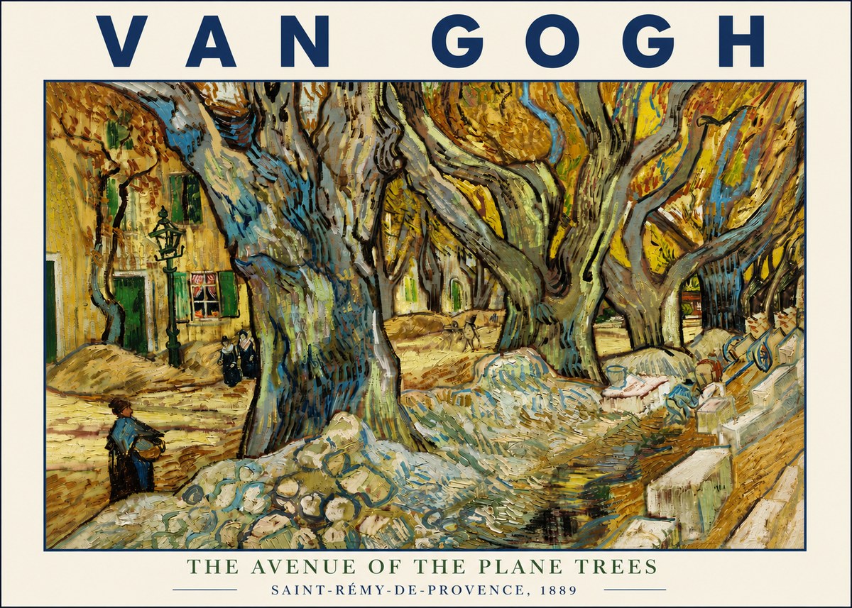 Van Gogh The Avenue of the Plane Trees No4 - Poszter