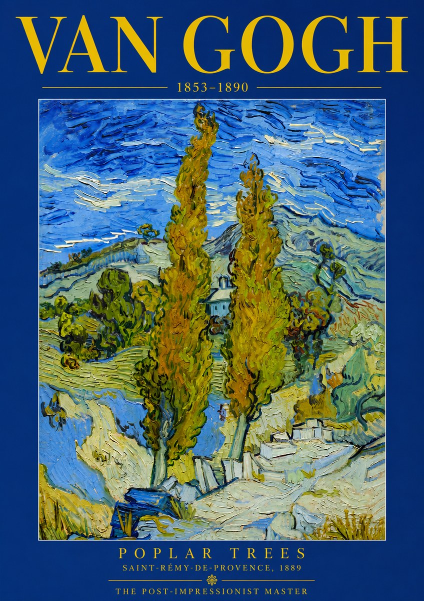 Van Gogh Poplar Trees No4 - Poszter