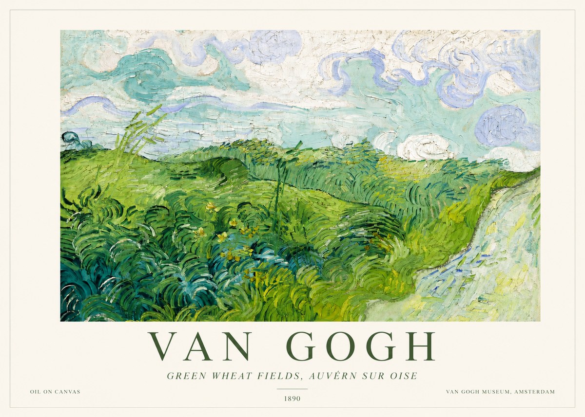 Van Gogh Green Wheat Fields, Auvern Sur Oise No3 - Poszter