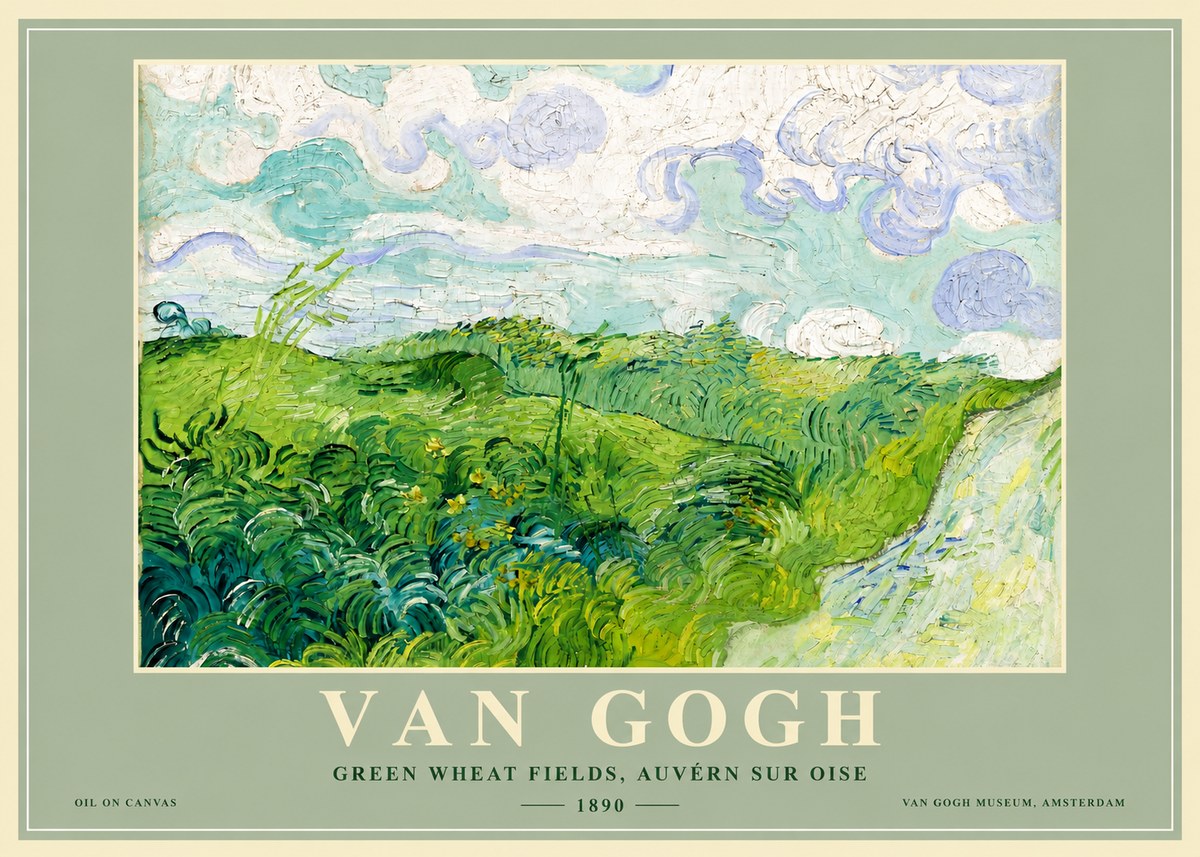Van Gogh Green Wheat Fields, Auvern Sur Oise No4 - Poszter