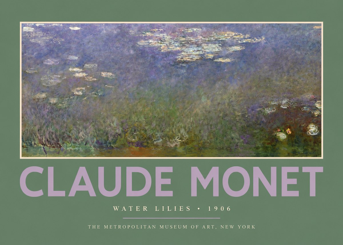 Monet Water Lilies - 1906 No2 - Poszter