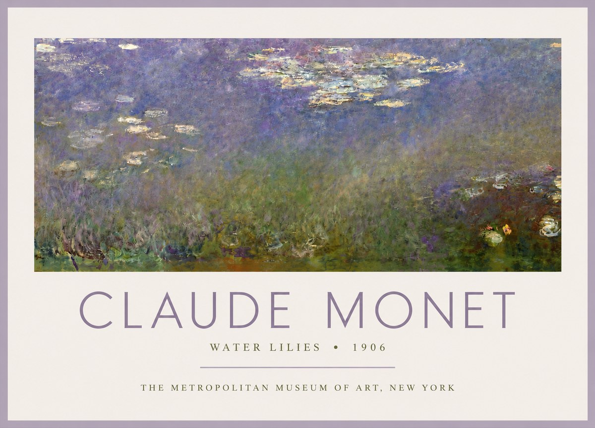 Monet Water Lilies - 1906 No4 - Poszter