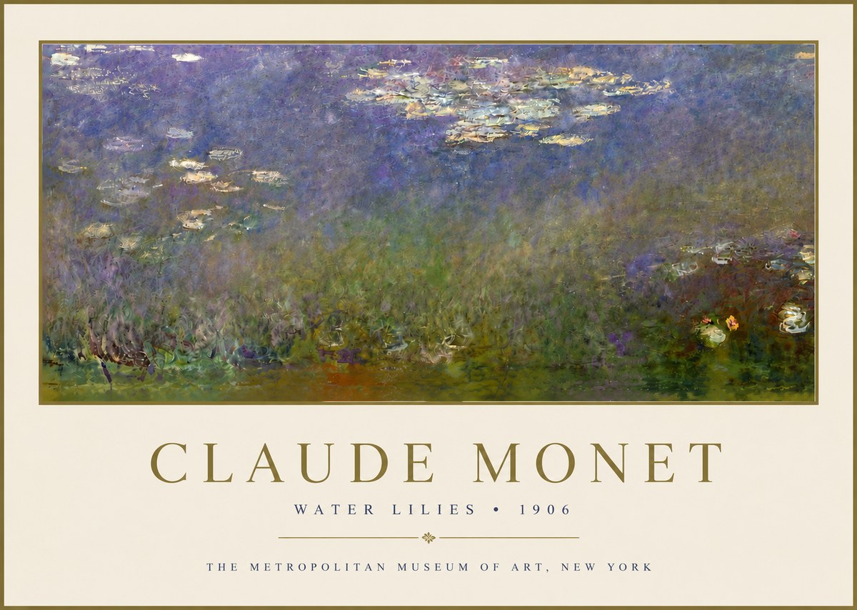 Monet Water Lilies - 1906 No5 - Poszter